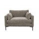 SUMMER - Comfortable love seat in coffee fabric