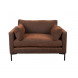 SUMMER - Comfortable love seat in brown fabric