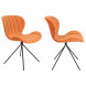 OMG - 2 chaises design en velours orange