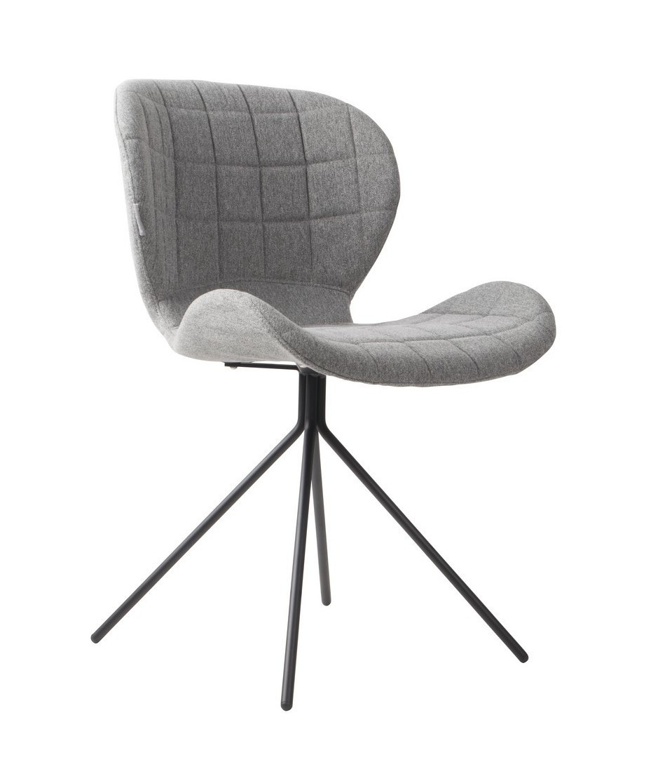 Chaise design OMG tissu gris