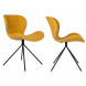 OMG -  2 dining chairs in yellow aspect leather
