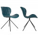 OMG - 2 dining chairs in blue aspect leather