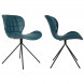 OMG - 2 sillones de diseño con aspecto de cuero azul