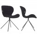 OMG - 2 chaises design en tissu noir