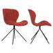 OMG - 2 chaises design en tissu orange