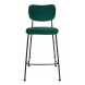 BENSON - Green retro velvet counter stool