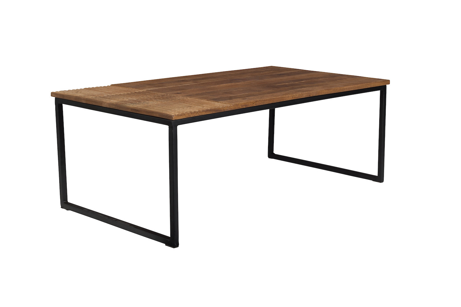 RANDI - Wood and iron coffee table L 110