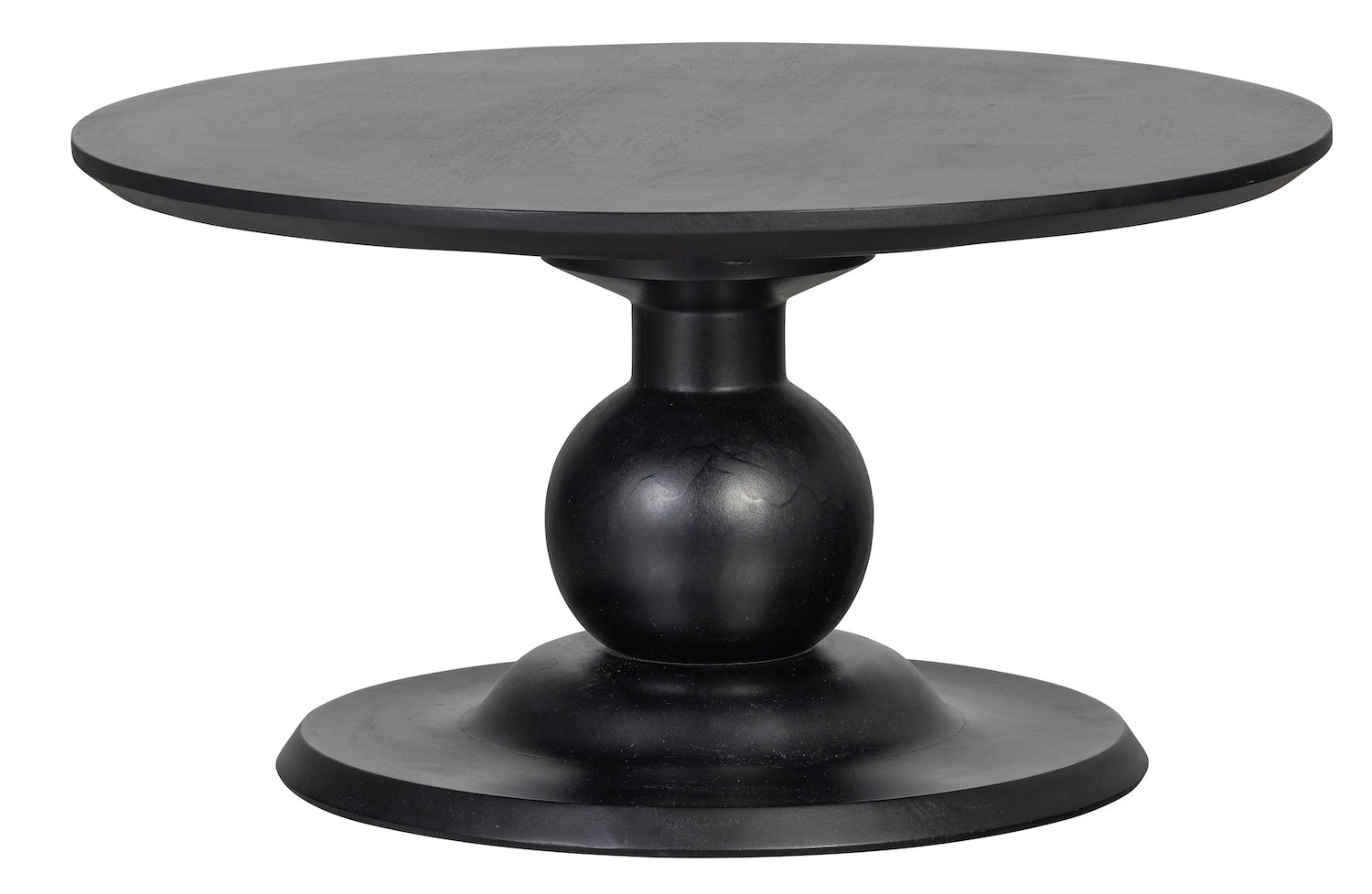 BAROC - Round black dining table 120 cm