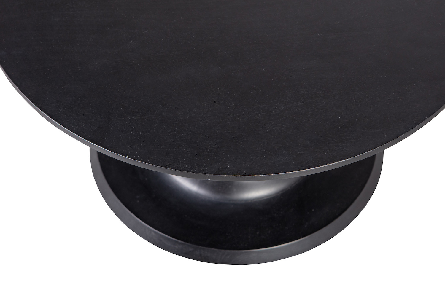 BAROC - Round black dining table 120 cm