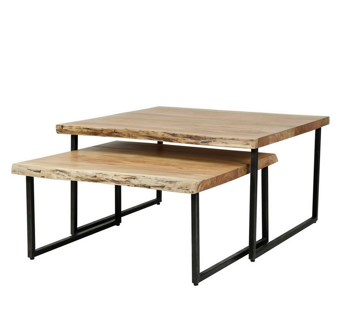 Table basse carré bois 80