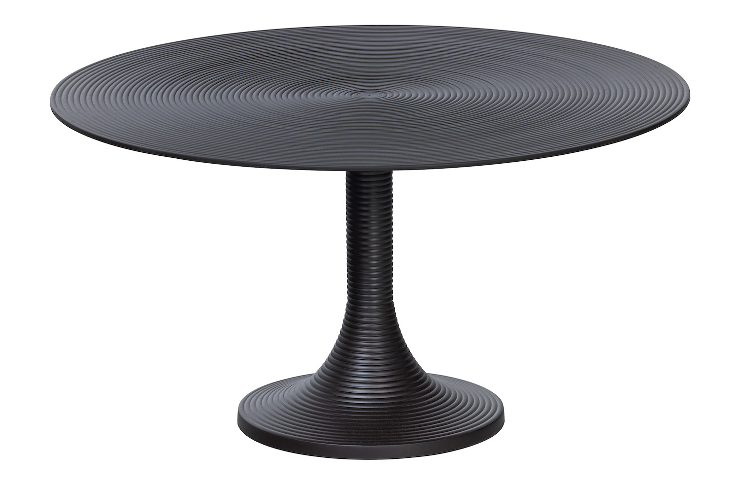 NANO - Round black aluminum living room table