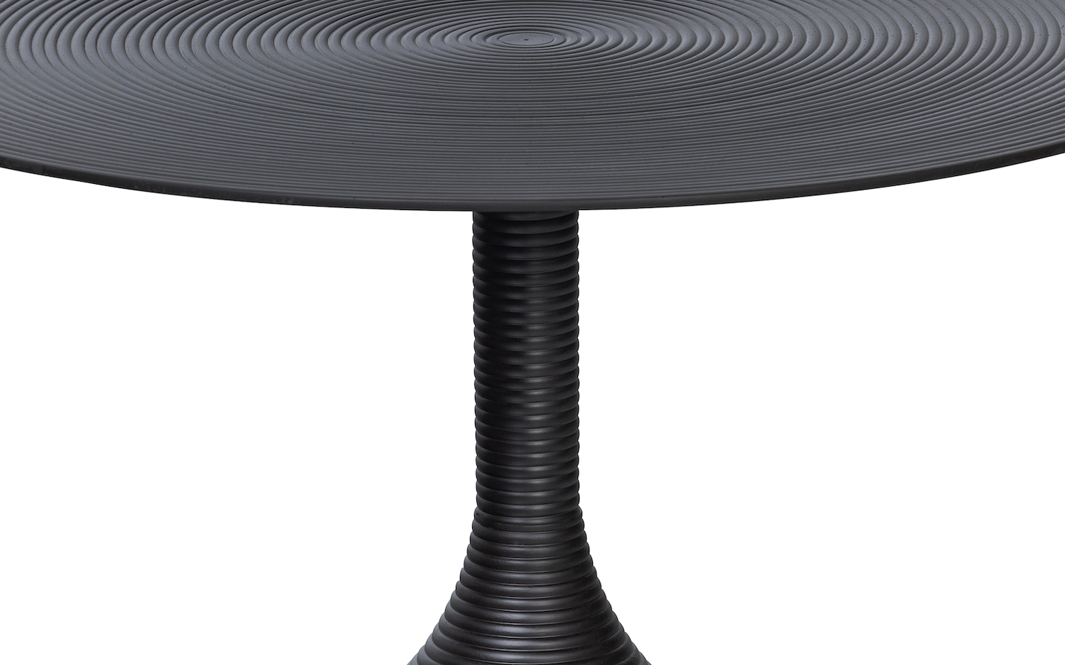 NANO - Round black aluminum living room table