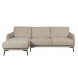 HARPER - Ecksofa links 3-Sitzer Stoff beige