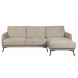 HARPER - 3-sitziges gerades Ecksofa aus Stoff, beig