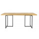 CLASS - Mesa de comedor de madera clara y acero negro L180