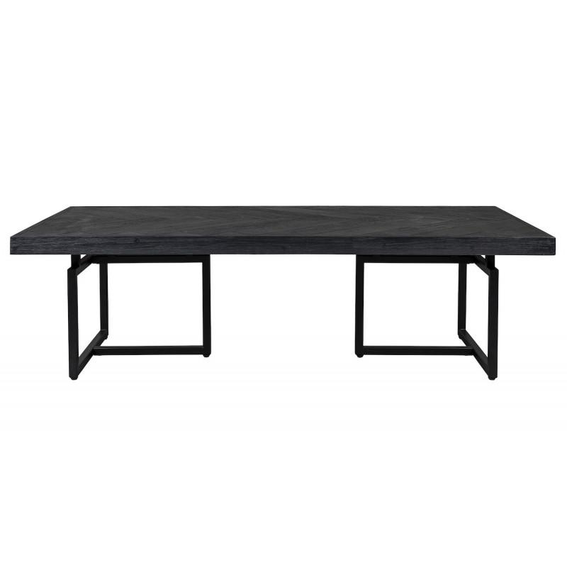 CLASS - Table basse de salon bois et acier noir L 120