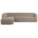 SLOPING - Ecksofa, links, 3-Sitzer, naturfarben