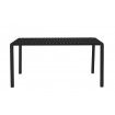 VONDEL - Table de jardin noire aluminium zuiver