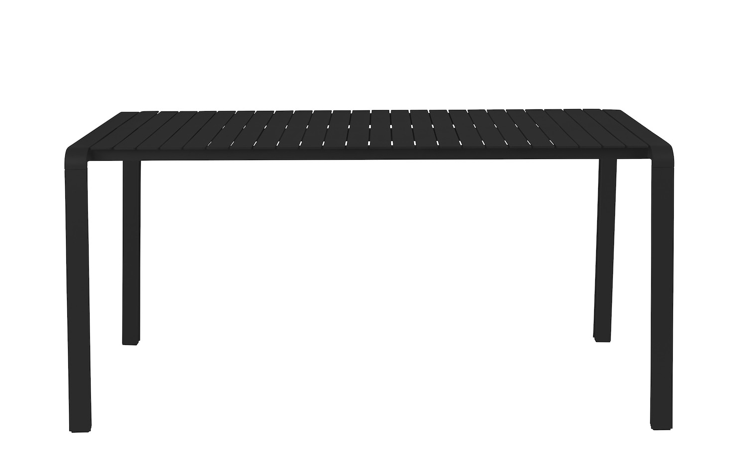 VONDEL - Mesa de jardín de aluminio negro zuiver