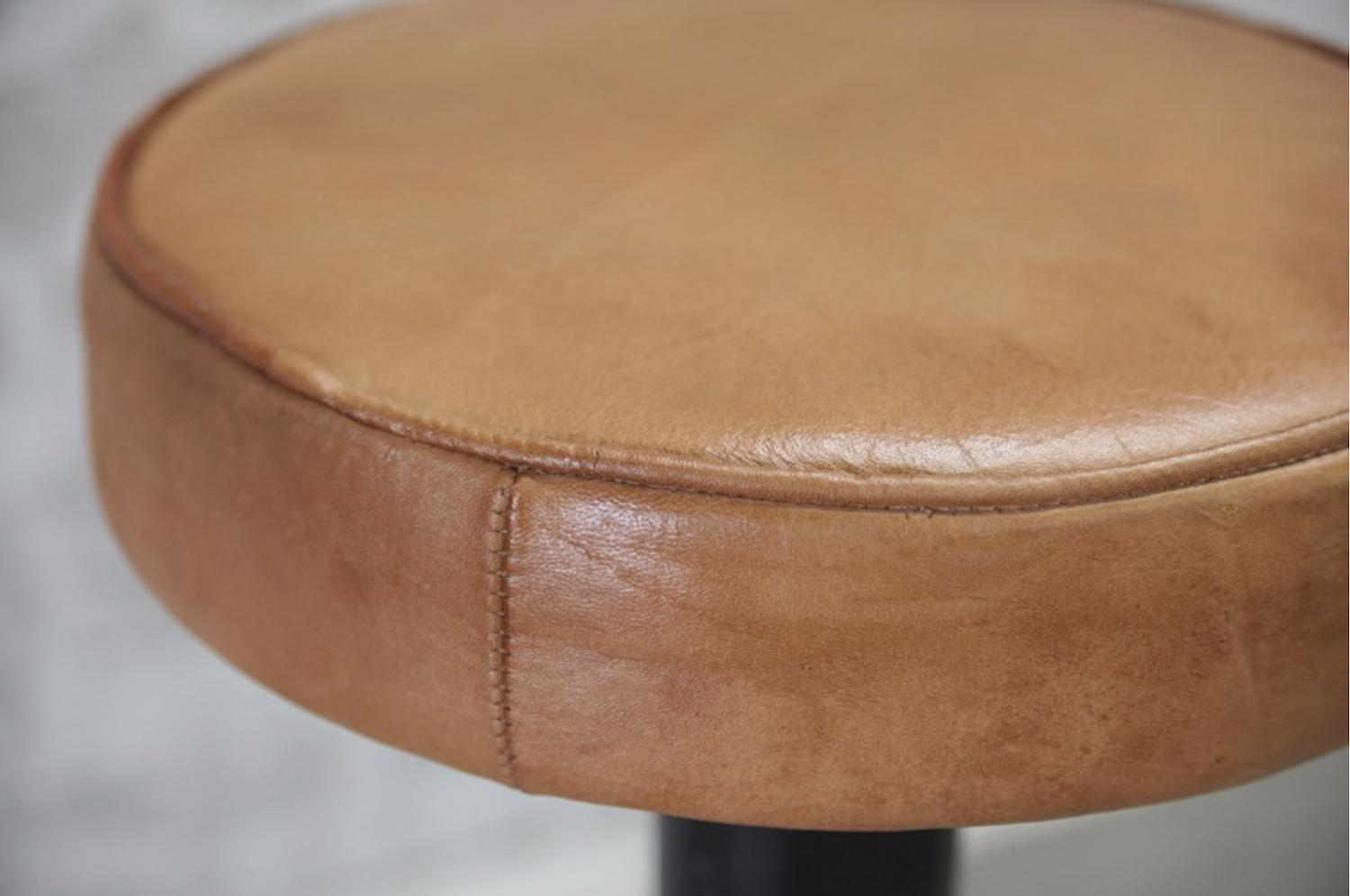 Steel and Leather Bar Stool