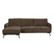 HARPER - Ecksofa links 3-Sitzer Stoff Kaffee