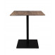 BRAZA - Table carrée en acier et bois L 70
