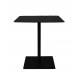 BRAZA - Table carrée en acier et bois noir L 70