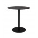 BRAZA - Table de comptoir ronde en acier et bois noir D 75