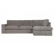 THOMAS - Gray Green fabric Right Corner 5 places Sofa