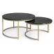 BUBBLE - 2 black marble coffee tables