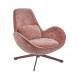 SPACE - Pink velvet swivel armchair