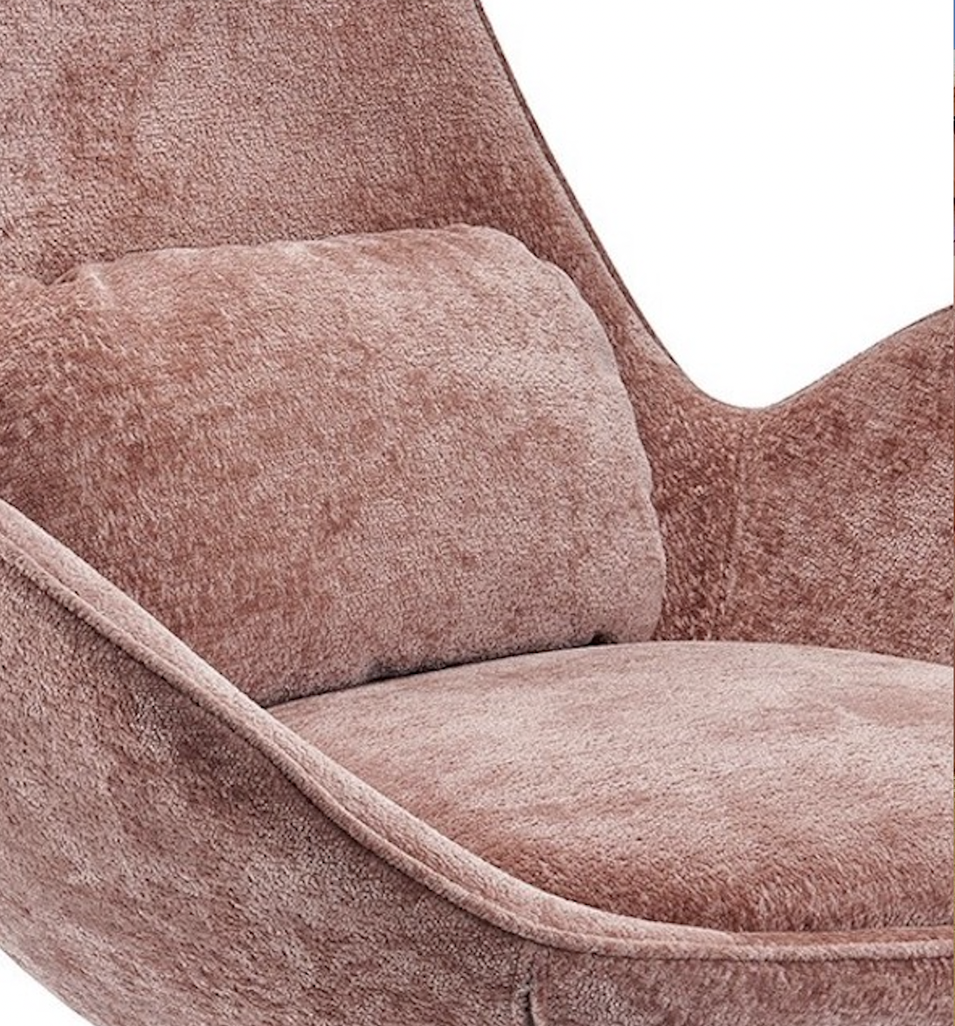 SPACE - Pink swivel armchair in velvet