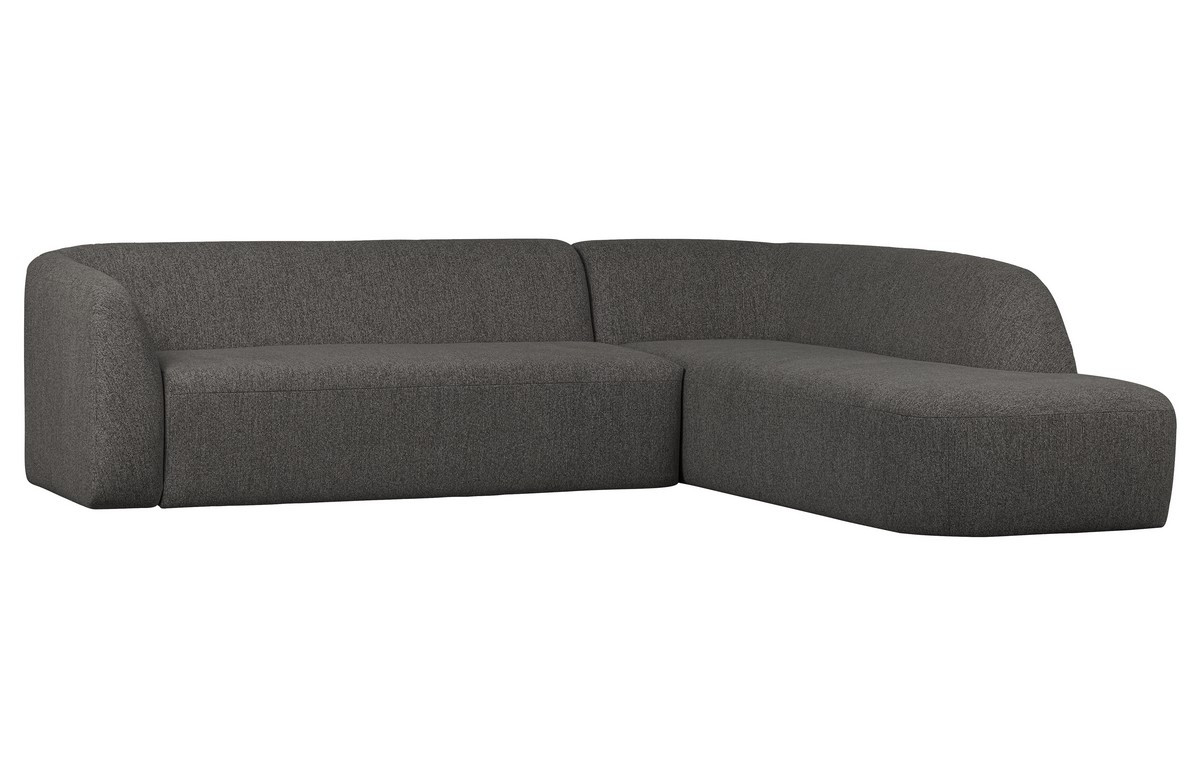 SLOPING - Dark gray right corner sofa