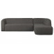 SLOPING - Dark gray right corner sofa