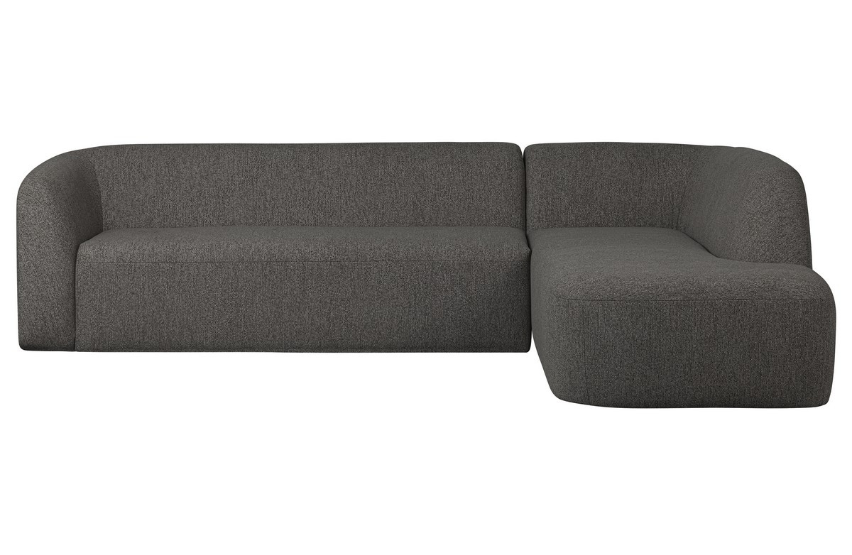 SLOPING - Dark gray right corner sofa