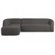 SLOPING - Ecksofa links 3-Sitzer anthrazit