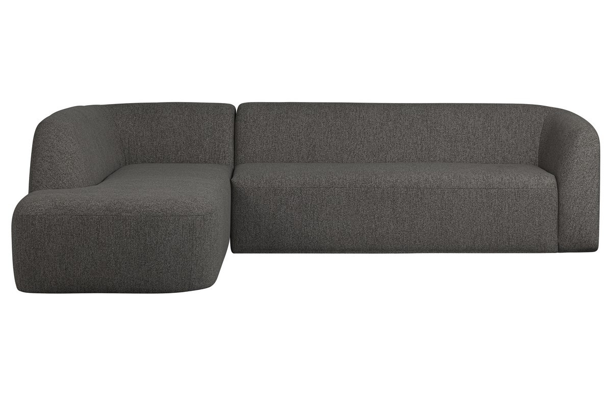 Ecksofa links 3-Sitzer anthrazit