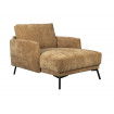 HARPER - Fauteuil lounge en tissu camel