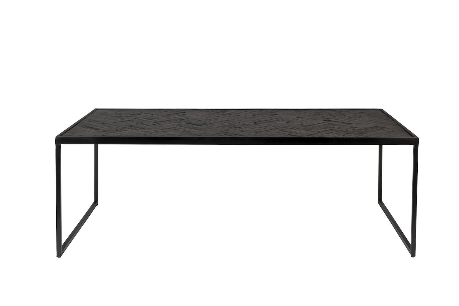 PARKER - Coffee table in black recycled teak