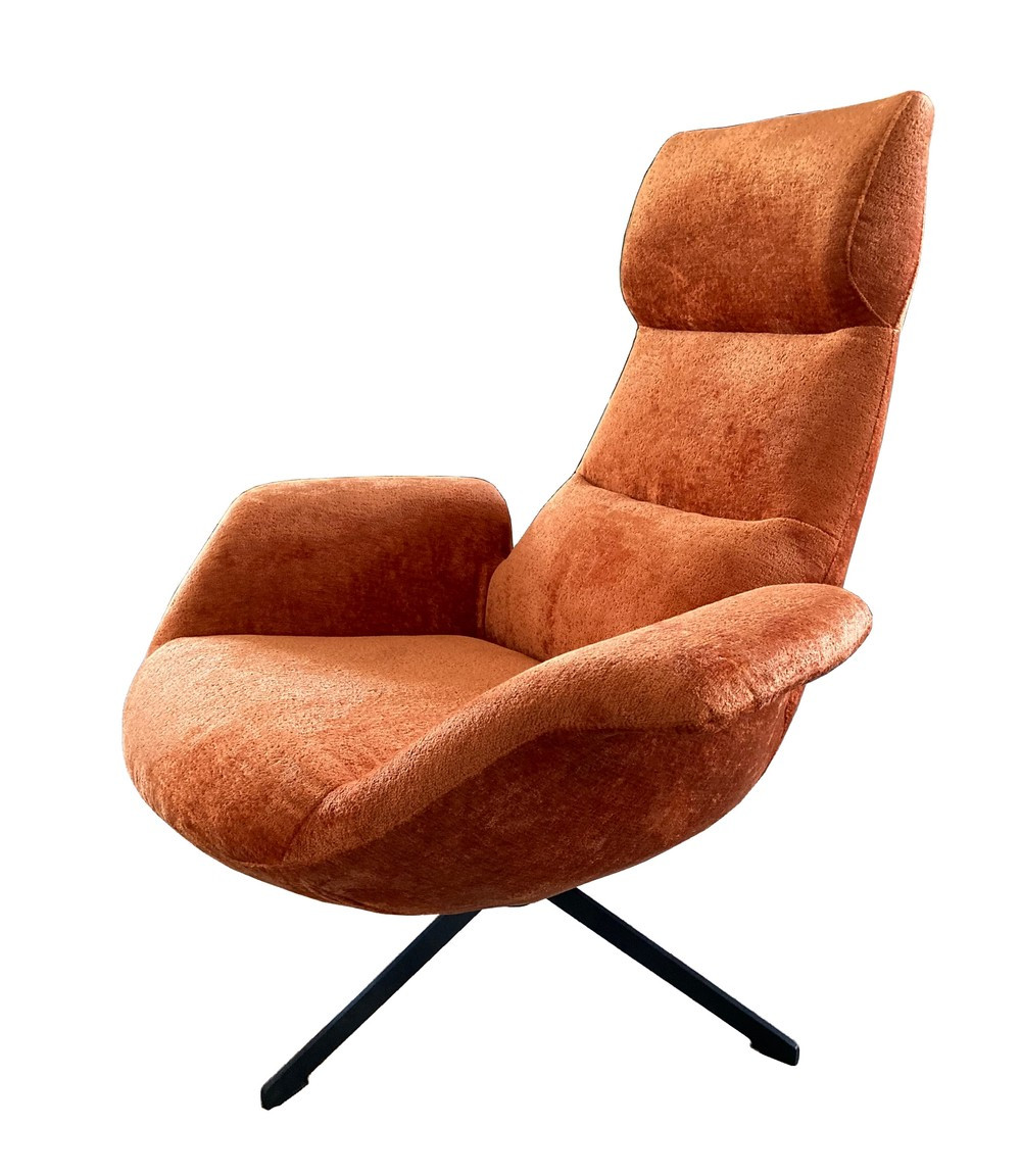 ASTI - Modern orange swivel armchair