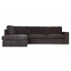 THOMAS - Ecksofa links 5-Sitzer Stoff anthrazit