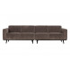 STATEMENT - 4-Sitzer-Sofa mit geripptem Stoff in Taupe