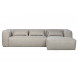 BEAN - Right corner sofa 5 seats in grey fabric L305