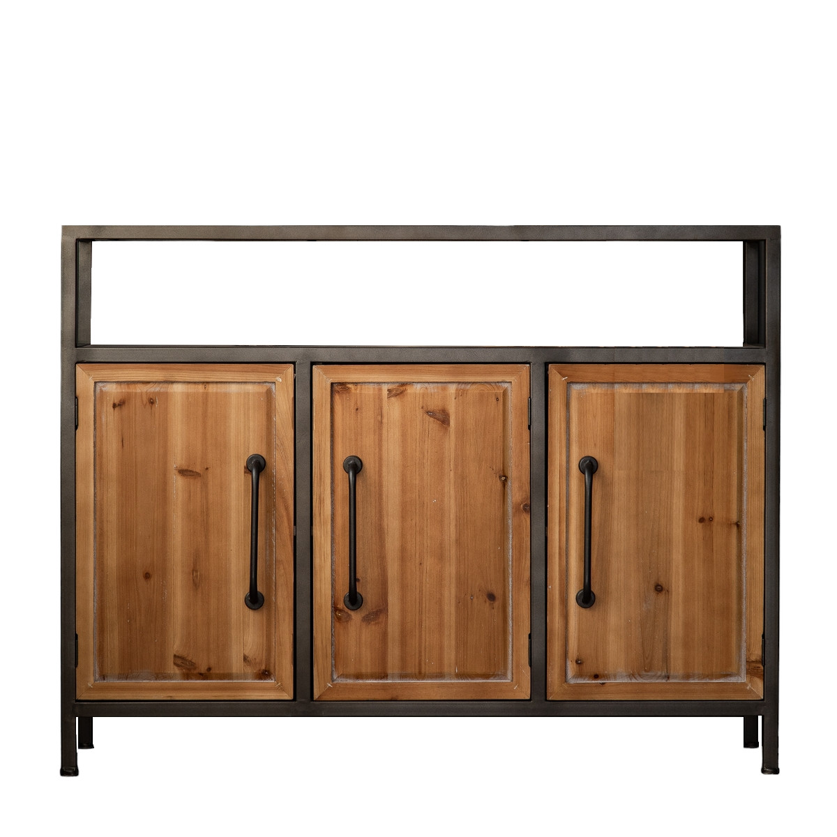 meuble Buffet industriel bois et acier 120