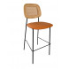 MEMPHIS - Orange imitation leather bar chair