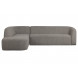 SLOPING - Ecksofa links 3-Sitzer grau