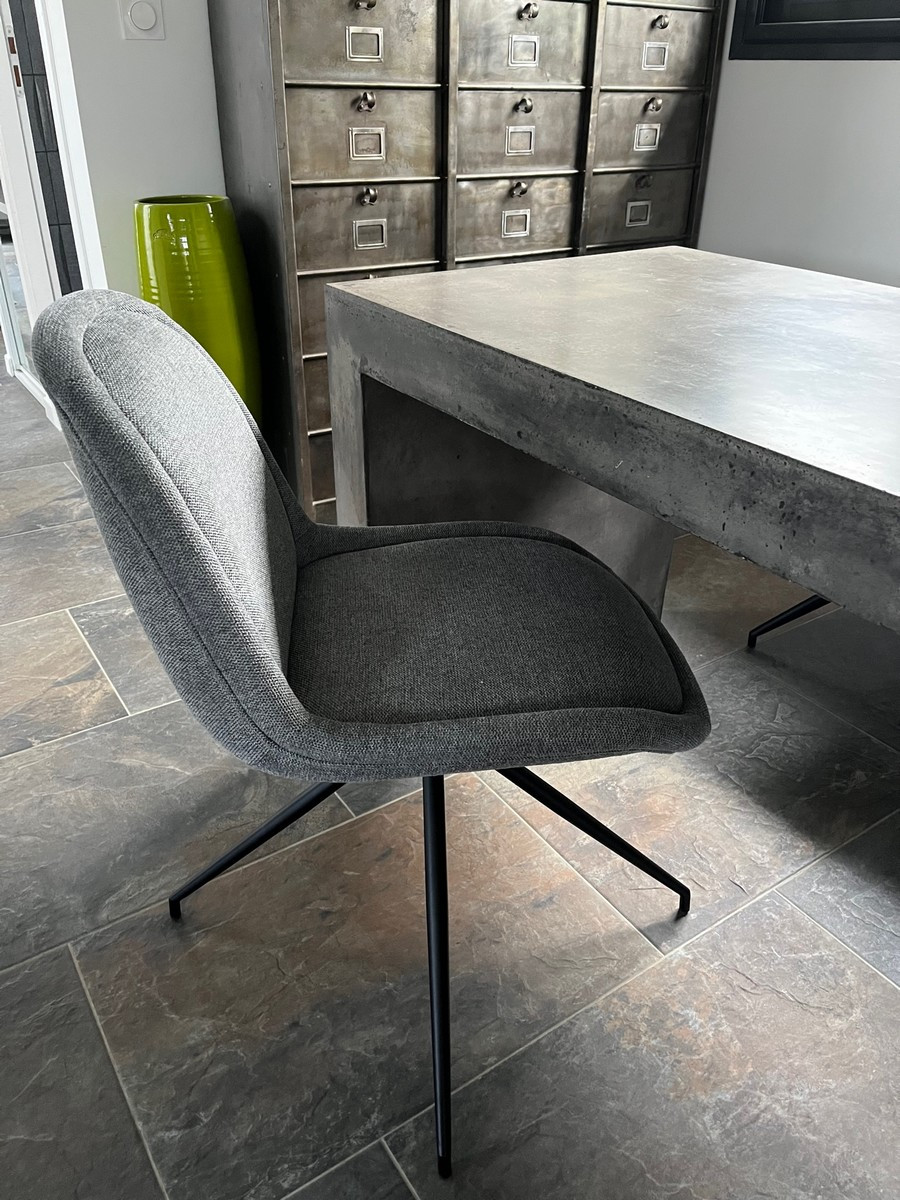 LIDO - Grey swivel chair