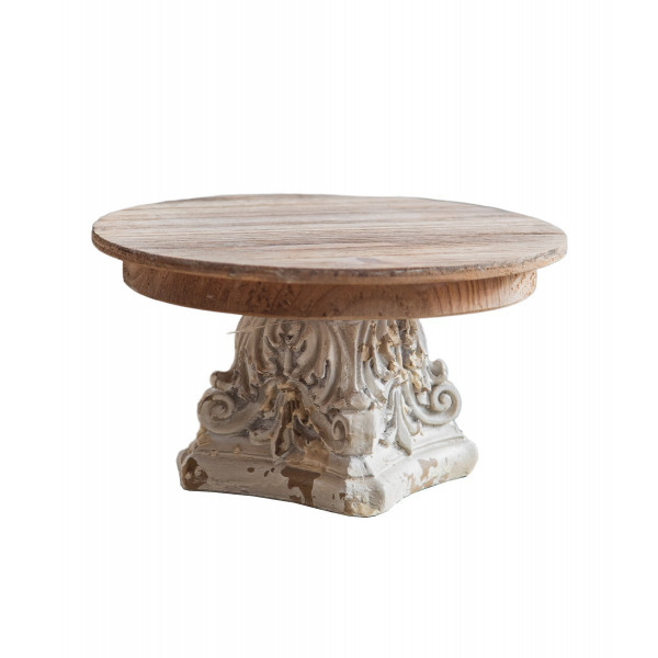 VICTORIA - Présentoir de table en bois blanc