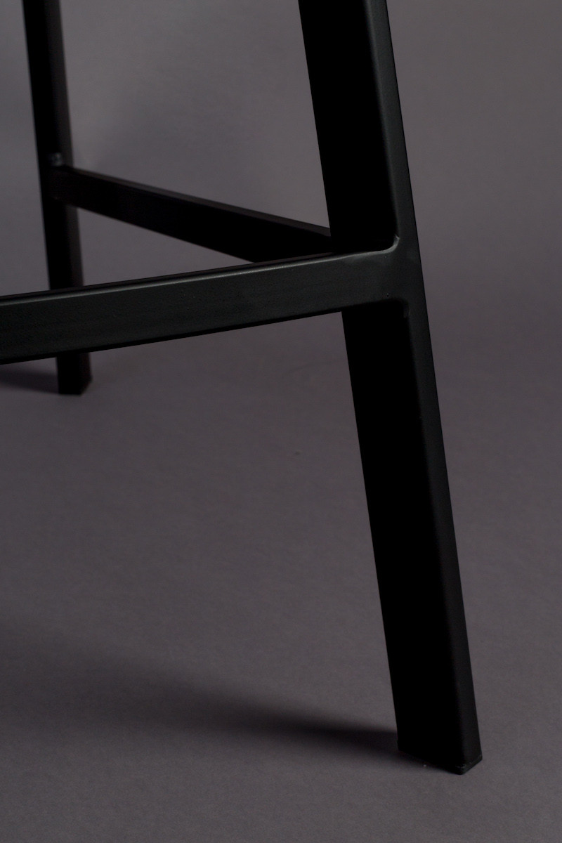 FRANKY 65 - Bar chair black leather look