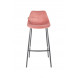 FRANKY 80 - Pink velvet bar stool